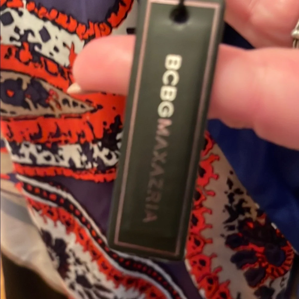 BCBGMAXAZRIA Vibrant Patterned Scarf 24x78